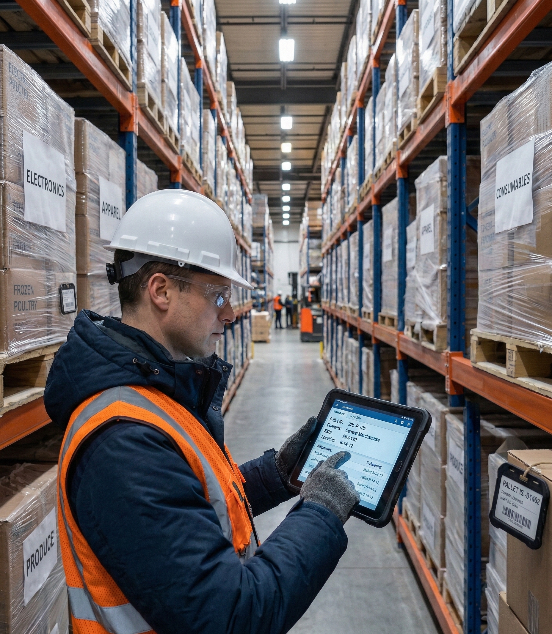 Manufacturing warehouse worker scanning stores with Fast WMS